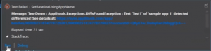 running applitools test