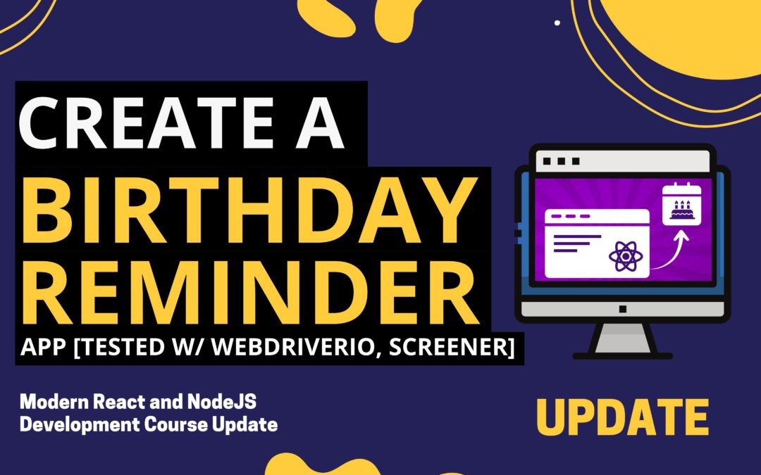 Modern React and NodeJS Development Course Update [Jan 2022]