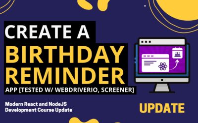 Modern React and NodeJS Development Course Update [Jan 2022]